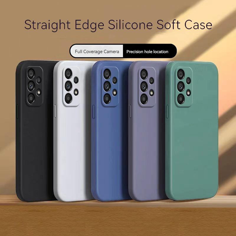 Ốp Điện Thoại Silicon Lỏng, Dành Cho Samsung A73, A53, A33, A23, A13 5G, Cạnh Thẳng, Ốp ốp Mềm, Vỏ Bảo Vệ TPU