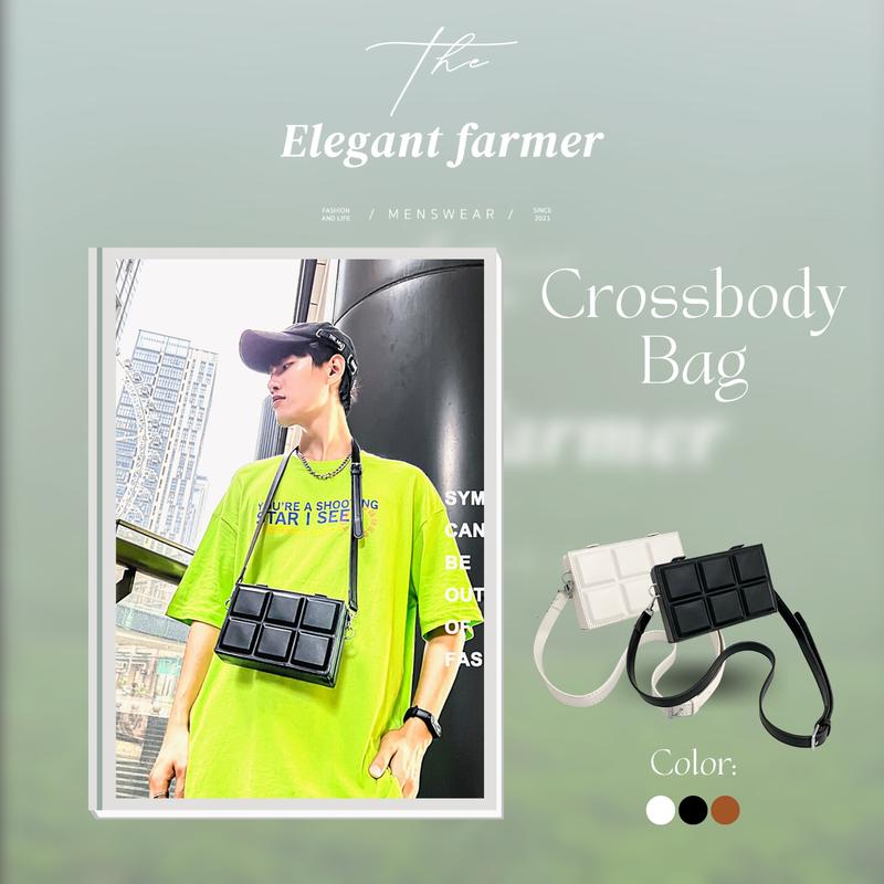 CROSSBODY BAG Túi hộp đeo chéo hoạ tiết ô vuông nam & nữ phong cách Hàn Quốc 2023 5506 Hoa Đeo Vai