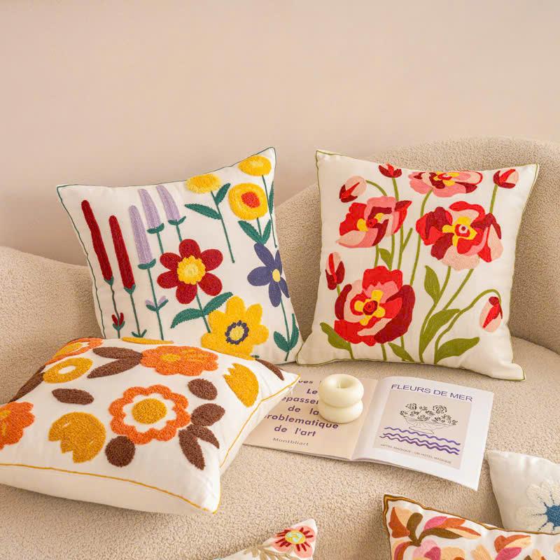 Gối sofa vỏ gối tựa lưng sofa vuông 45x45 vải lanh cotton cao cấp 2 mặt họa tiết độc đáo phong cách Bắc Âu