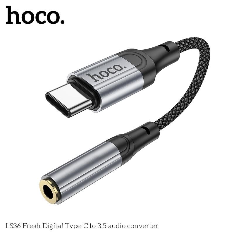 BỘ CHUYỂN ĐỔI ÂM THANH TYPE C ra 3.5mm, hoco LS36, bảo hành 12 tháng Phụ Kiện