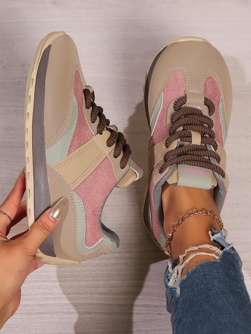 Product Introduction of Women's Fashionable Lace Up Low Top Sneakers, Casual Comfortable Sports Shoes for Daily Wear, Perfect for Students and Outdoor Sports 6
