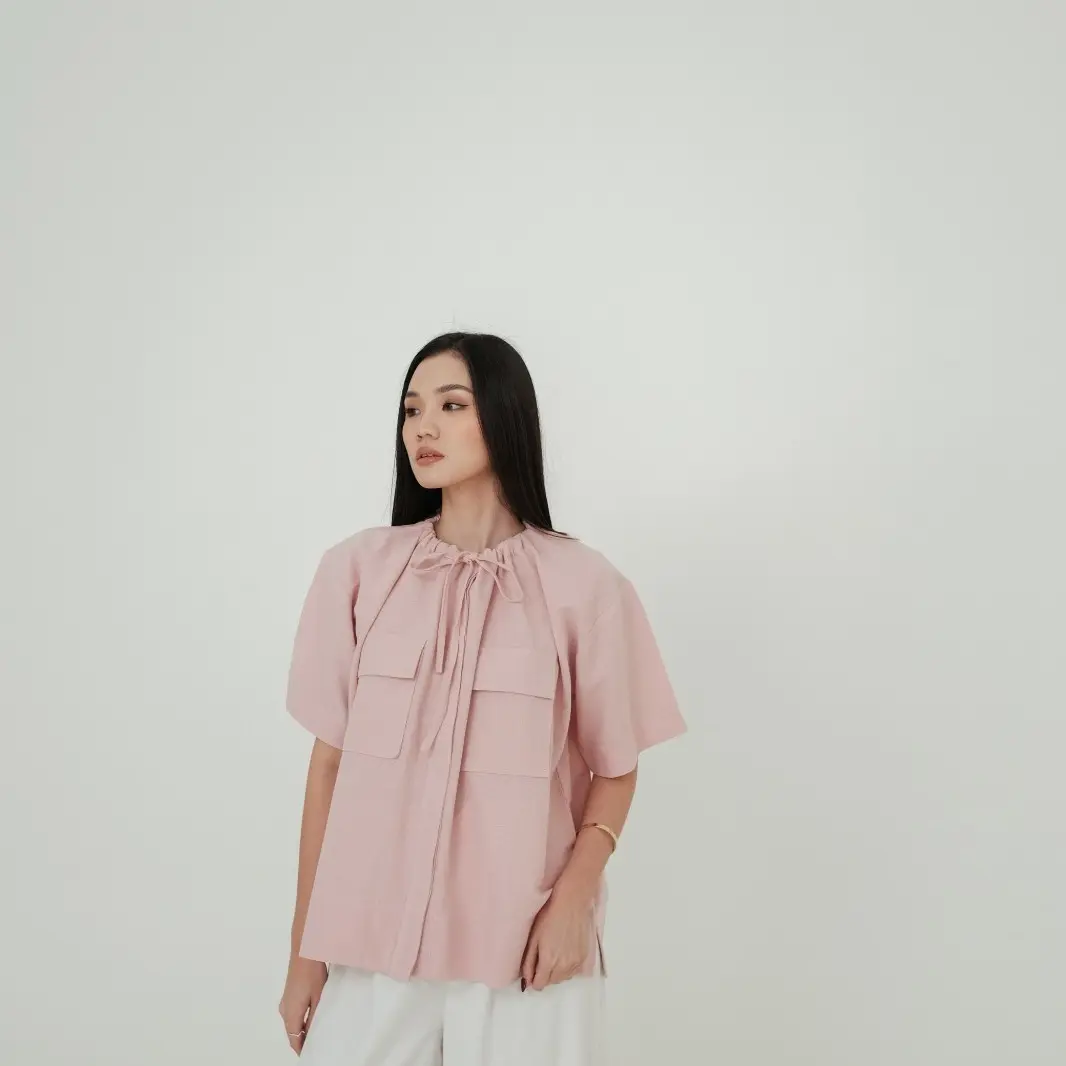 [Seminggu.rtw] Pina Linen Blouse / Atasan Wanita / Blouse Wanita / Atasan Lengan Pendek