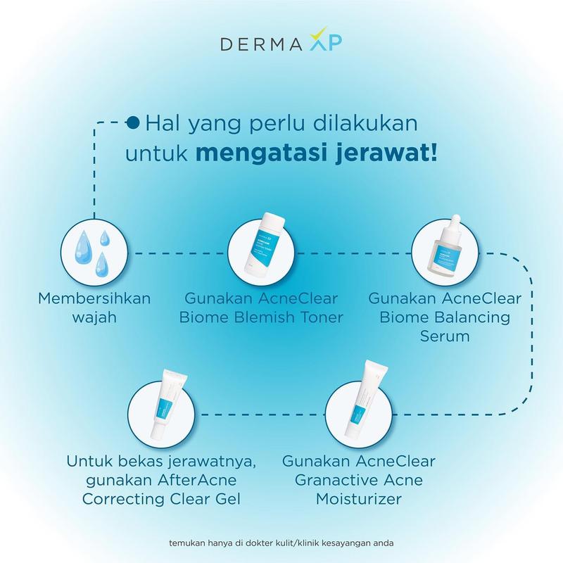DERMA XP ACNE CLEAR BIOME FACIAL WASH, ACNE FACIAL WASH, SABUN MUKA KULIT BERJERAWAN 30 ml Berjerawat Kering Membersihkan Wajah Extract 4