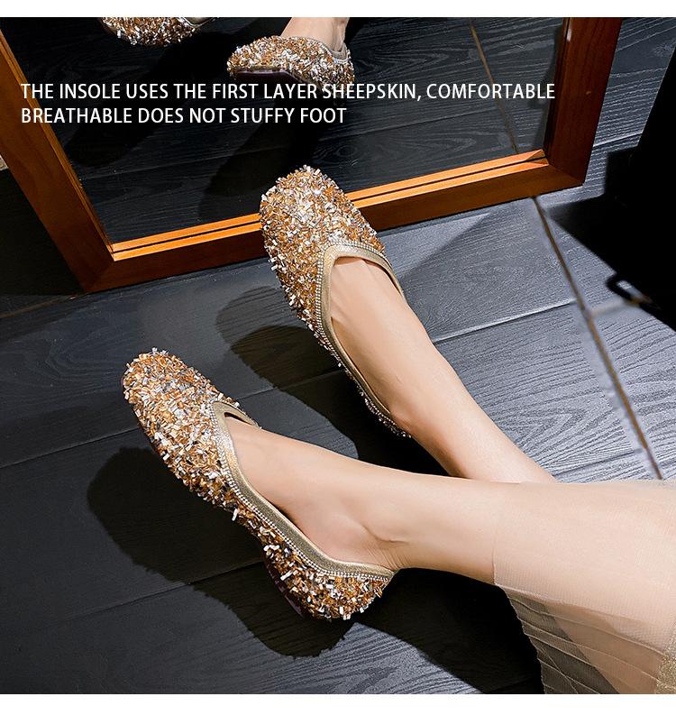 Product Introduction of 2025 new fashionable low heeled M ü ller women's shoes, with diamond studded decorative pointed single shoes, avant-garde design, simple, luxurious, comfortable, suitable for commuting, outdoor activities, etc 27