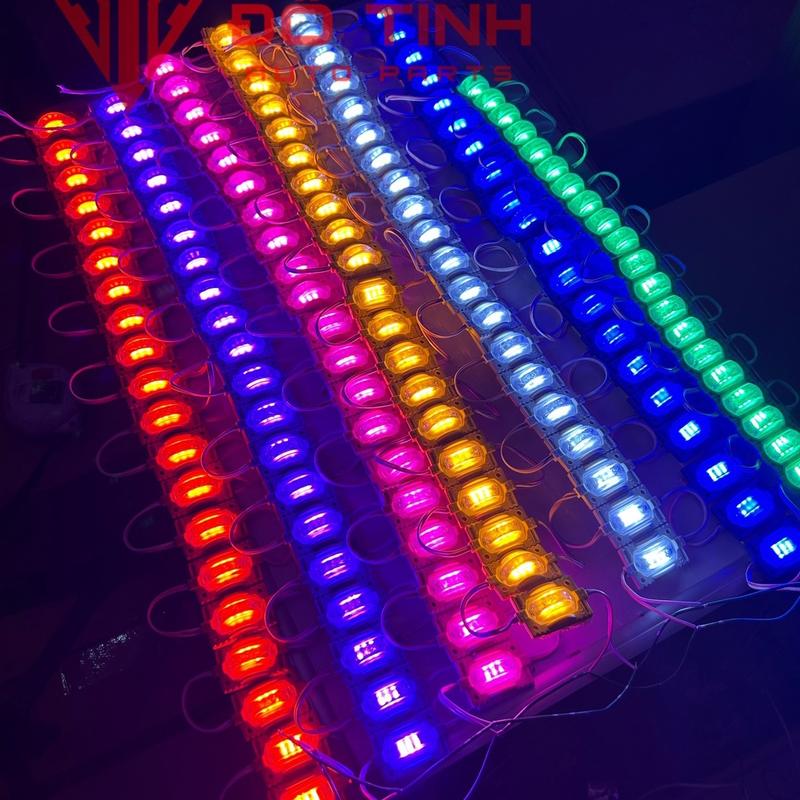 Đèn led mắt trâu trang trí đầu xe. Dây led 20 mắt không nháy