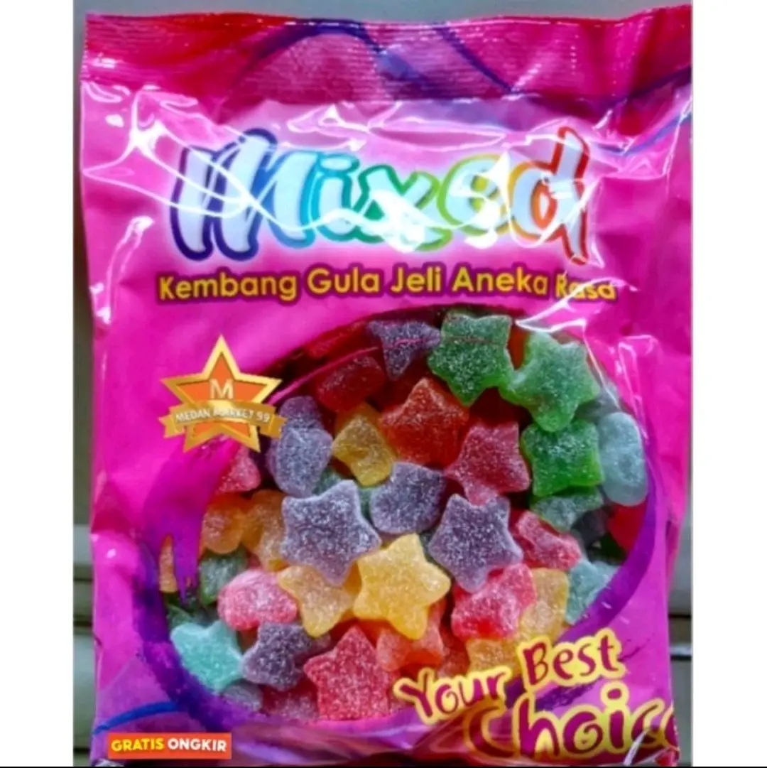 PERMEN JELLY 1 KG IMPORT MALAYSIA | WAISUN FRUIT MIXED PASTILLES | WAISUN JELLY 1 KG  | CANDY | JELLY