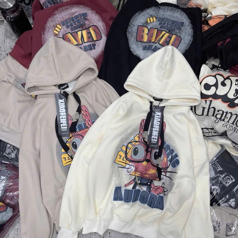 Nỉ Lông Cáo _ Bảo hành không xù Áo hoodie nam nữ in hình Mèo siêu cute dể thương form rộng dày dặn giặc không xù Menswear Dài Tay