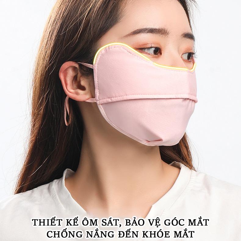Khẩu Trang Vải Chống Nắng, Chống tia UV, Chất Thun Lạnh Thoáng Mát Kháng Khuẩn Chống Bụi, Khẩu Trang Che Kín Mặt, Dây Đeo Điều Chỉnh Linh Hoạt, Màu Sắc Thời Trang, LIMO 4