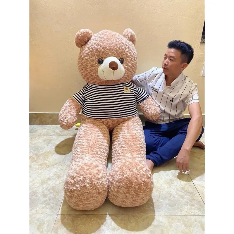 TEDY Siêu To Vải lông xoắn hoa hồng size 1M2 cute - Thú nhồi bông Toy Voi  (Kho gấu Đức Thơm) Đồ Chơi Phát Nhạc 3