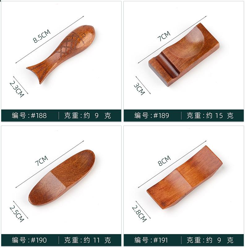Product Introduction of Clearance!! Japanese Style Wooden Chopstick Holder Tree Leaves Dumbbell Ingot Holder Chopstick Holder 14