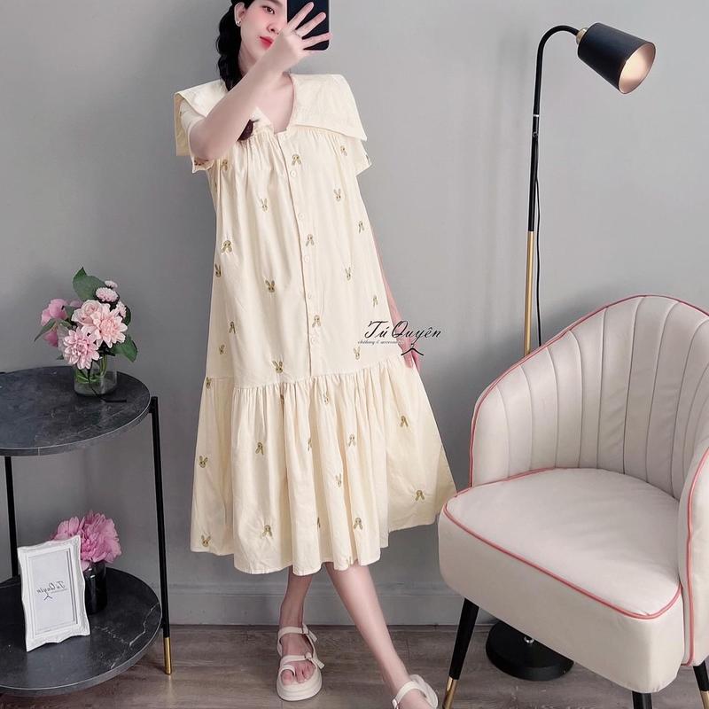 Đầm Bầu Thỏ Thêu Cao Cấp 2 Lớp Hàng Thêu Sịn Sò Nữ Women - TikTok Shop ...
