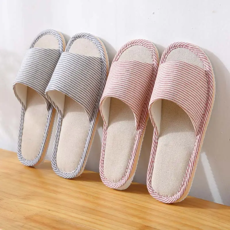 Dép đi trong nhà Vải lanh tất cả các mùa Dép đi trong nhà cho nam và nữ Chống trượt EVA cho Nam và Nữ Dép đi trong nhà Bán buôn Slipper
