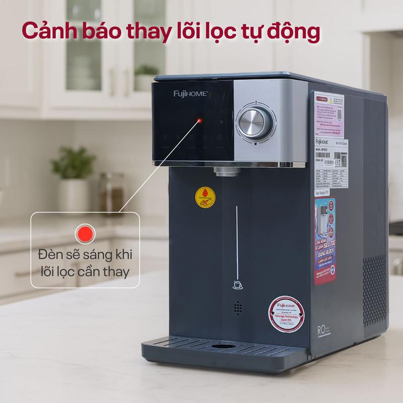 Máy lọc nước RO nóng lạnh FUỊHOME WP302C Lọc RO siêu tốc, khử khuẩn UV - Bảo hành 24 tháng 7