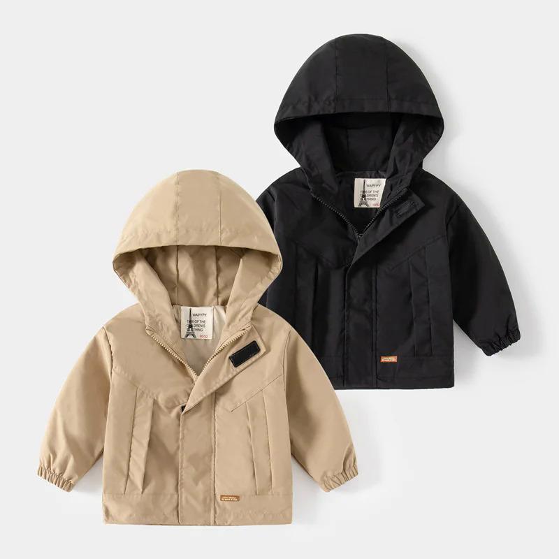 Spring Kids Trench Coats Autumn Baby Boys Girls Outerwear Casual Windbreaker Jackets Children Bomber Hooded Clothing 2-6 Years 1