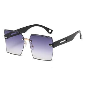 แว่นกันแดดทรงโค้ง กรอบใหญ่ ป้องกันแว่นกันแดดทรงโค้ง อินเทรนด์ ขอบธรรมดา กันยูวี