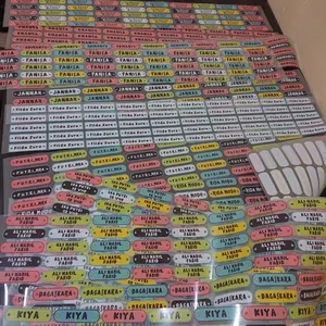 Label Stiker DTF Kain Setrika Cocok Untuk Seragam Anak Pondok / Asrama