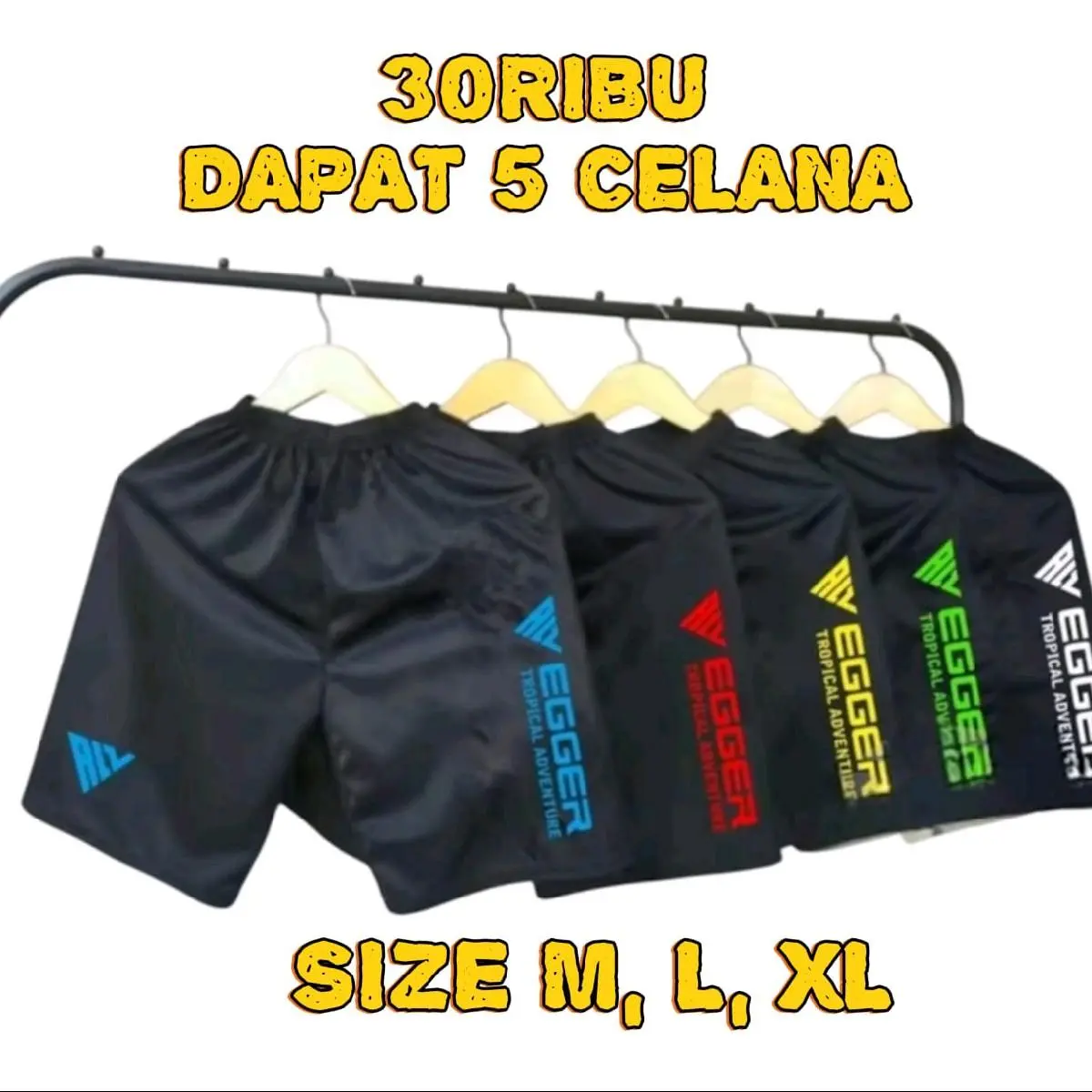 Promo Dadakan paket 30 Ribu Dapat 5 Celana Pendek Kolor Sport Olahraga Pria dan Wanita Tanpa Saku Nyaman Santai