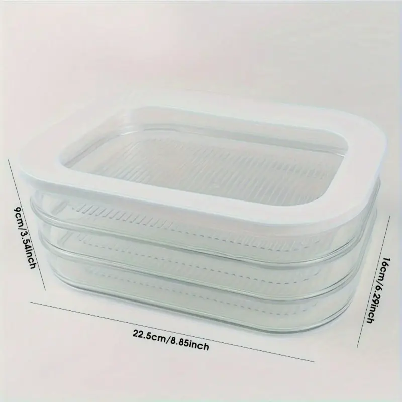 3 Layer Meat Storage Container, Reusable Food Storage Box with Lid, Food Storage Container for Meat, Fruit & Vegetable, Kitchen Accessories, Utensils 1