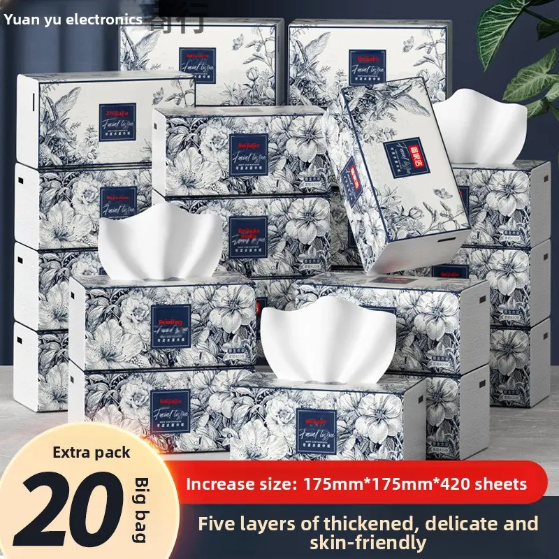 Upgraded Tissue Paper Large Pack Tissue Box Family Value Pack Facial ...