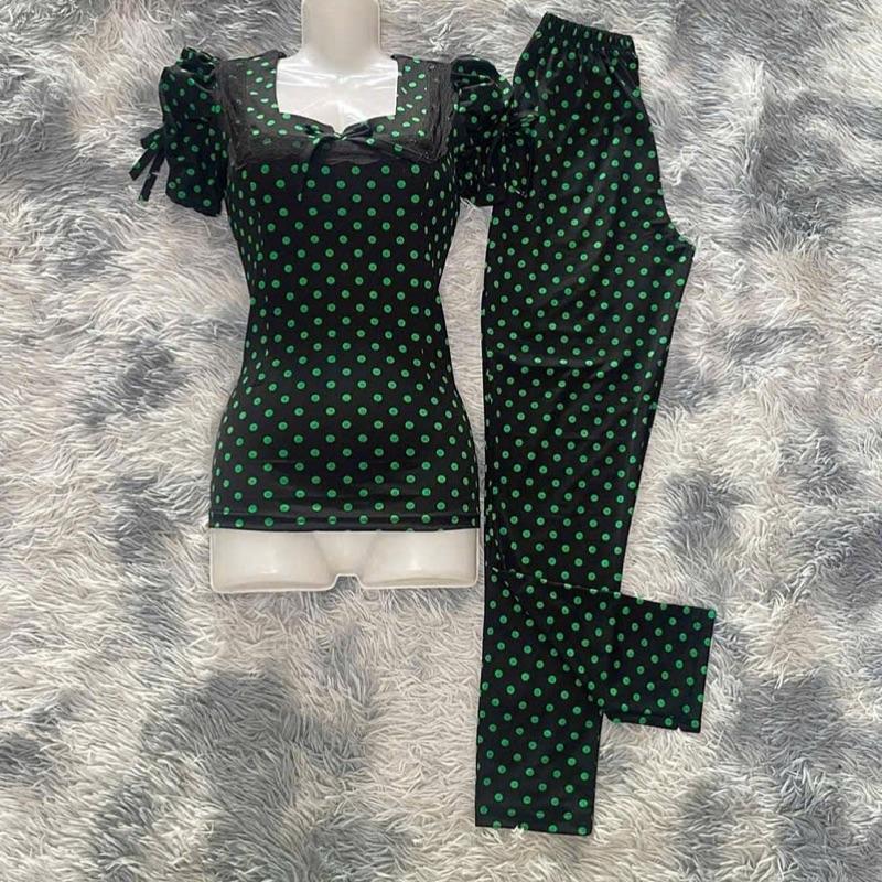Đồ bộ may sẵn mặc nhà nữ chất liệu vải thun Ati 4