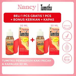 TUMITKU OBAT PEMBERSIH KAKI PECAH & KAPALAN 30ML + KERIKAN + KAPAS BPOM ( BELI 1 PCS GRATIS 1 PCS )