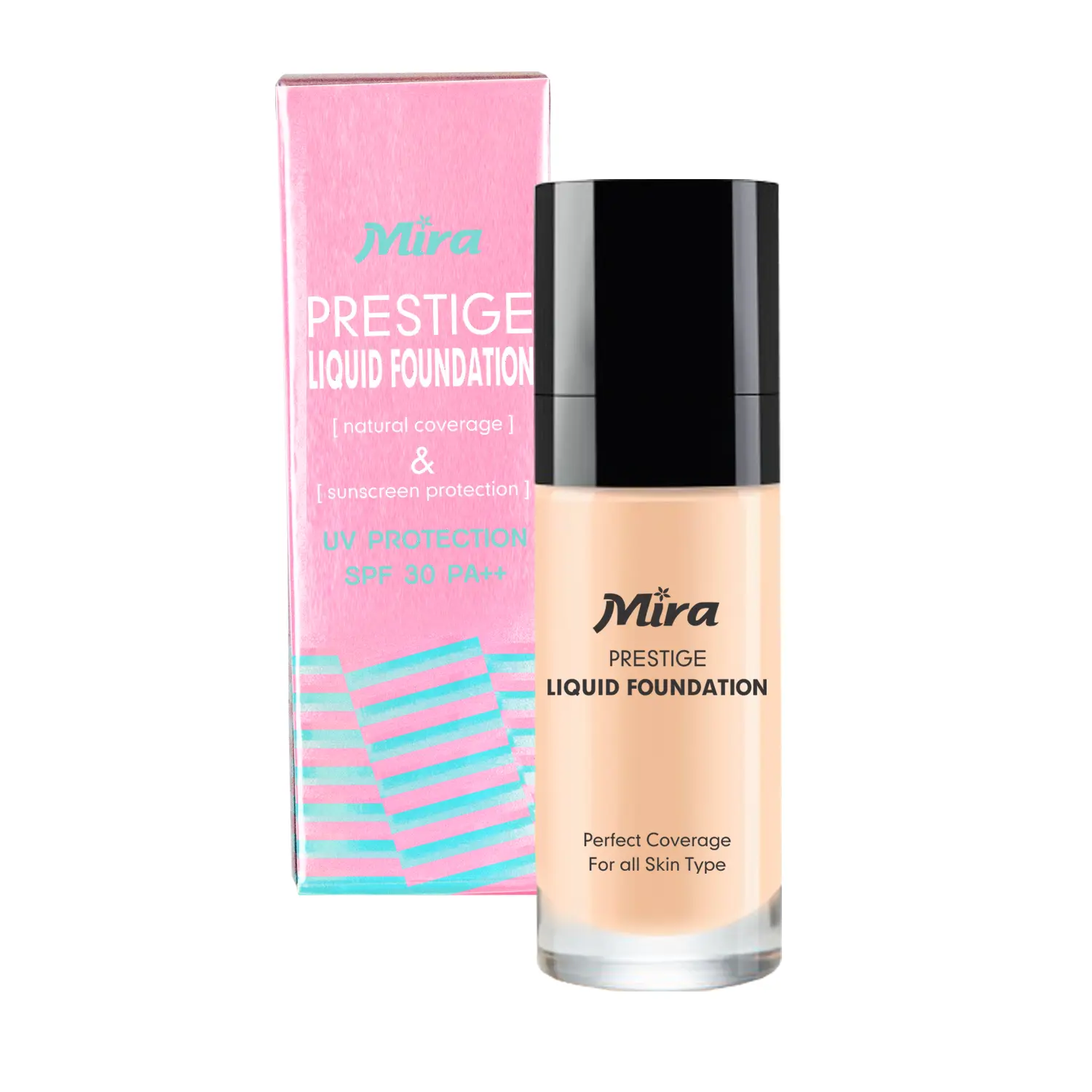 Kem Nền Trang Điểm Chống Nắng MIRA LIQUID FOUNDATION Hàn Quốc Mỹ Phẩm Mira Cosmetic Cushion Women Nữ B599