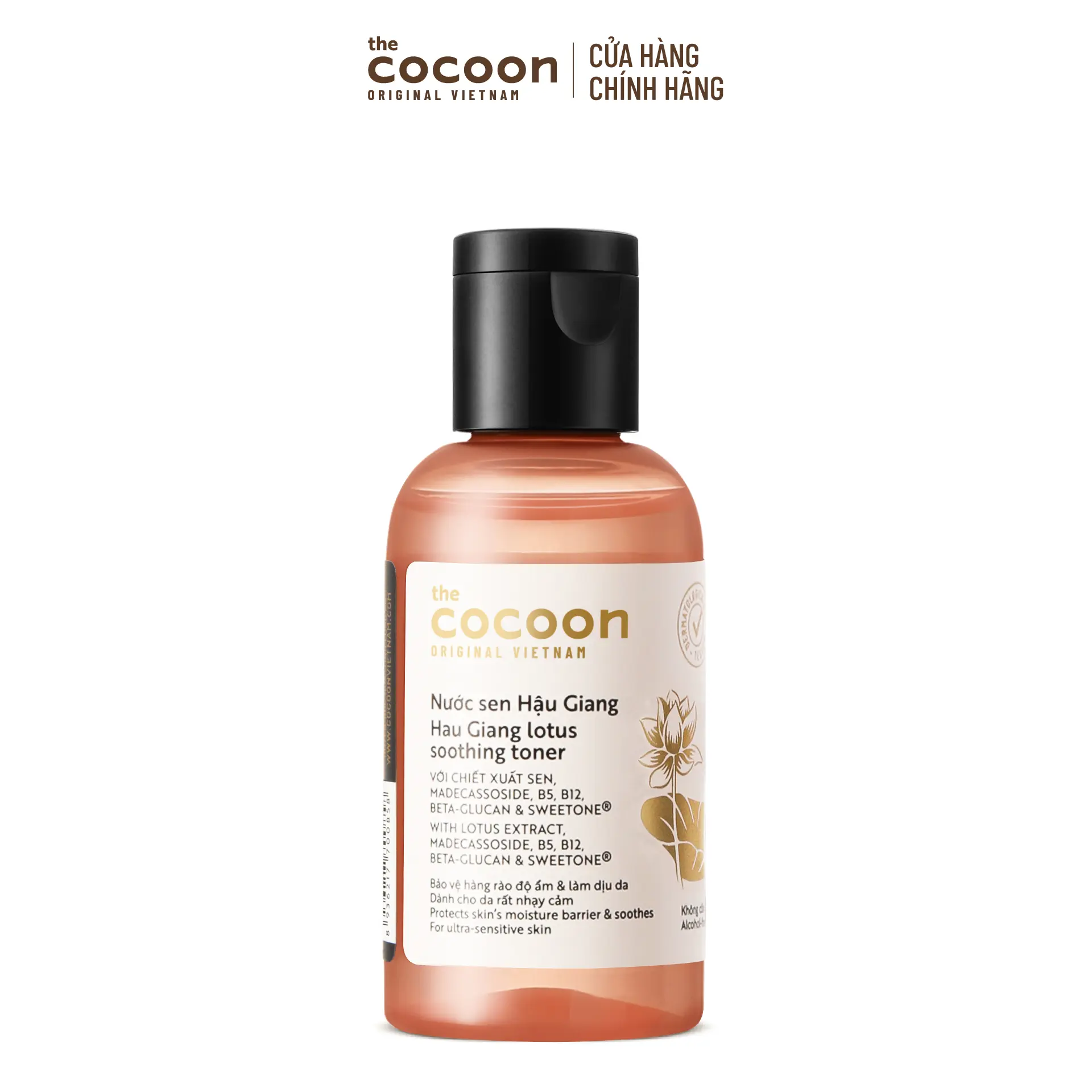 Minisize Nước sen Hậu Giang (toner) Cocoon giúp phục hồi đa nhiệm cho da rất nhạy cảm 50ml