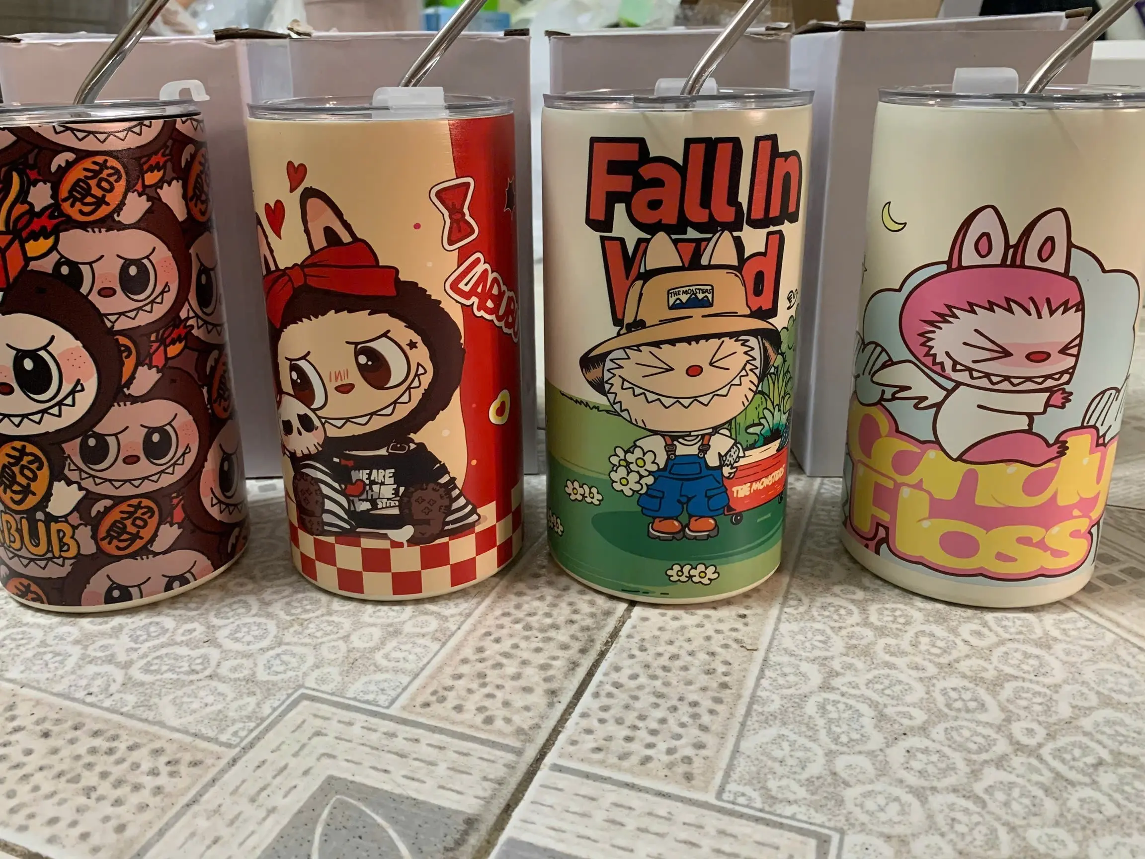 Ly Giữ Nhiệt LABUBU Blind box 600ml Dễ Thương Kèm Ống Hút Inox Chất Liệu 304 (MSP:03)
