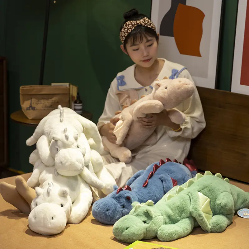 Giant Cartoon Flying Dragon Plush Snow Dragon Plush Dinosaur Pterosaur Plushie Toy Soft Stuffed Animal Doll Kid Birthday Gift