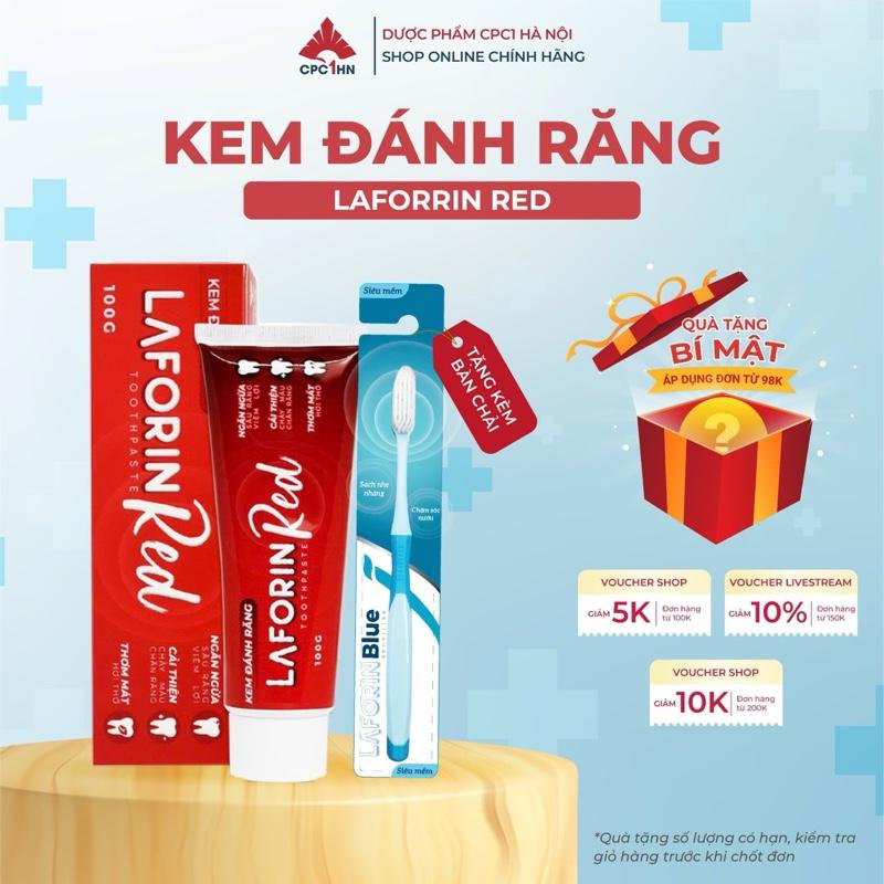 Kem Đánh Răng LAFORIN Red Ngừa Viêm Lợi Viêm Chân Răng Sâu Răng tuýp 100g Trắng Răng