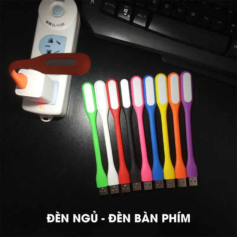 Đèn led usb mini siêu sáng HOTECH phụ kiện cắm cổng USB sạc dự phòng laptop vỏ nhựa dẻo có thể gập gọn tiện lợi DU03H 1