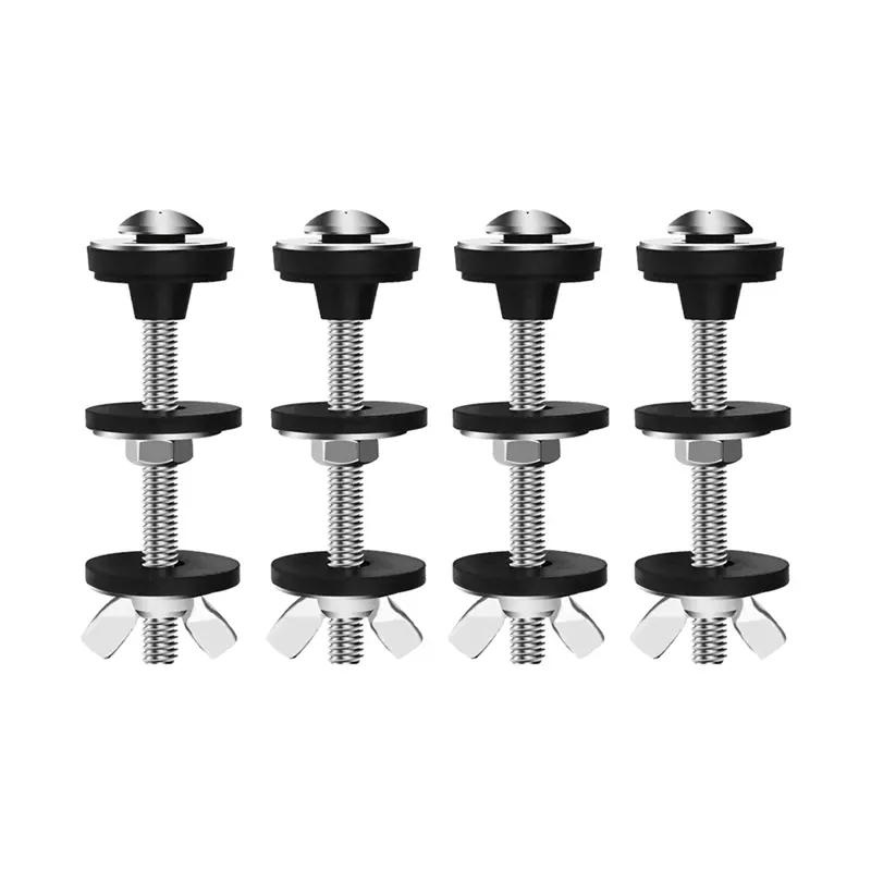 4PCS Universal Toilet Tank to Bowl Bolts Kit, Heavy Duty, Waterproof Stainless Steel with Extra Long Nut Screw