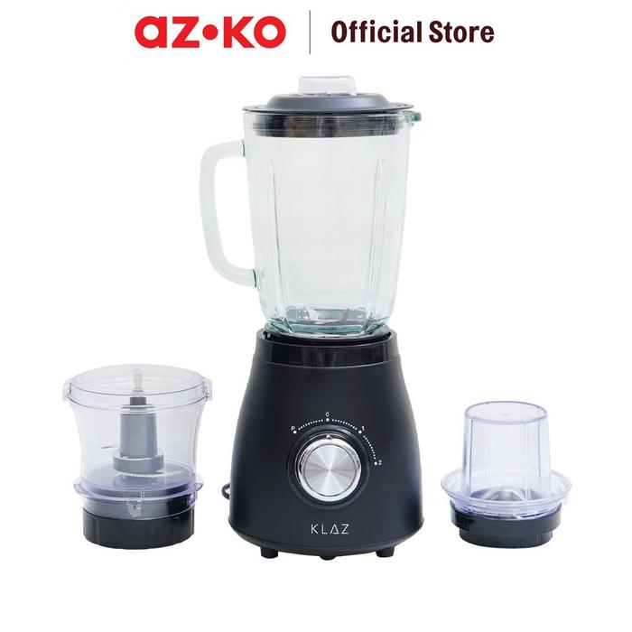 Gambar KLAZ 1.5 LTR BLENDER DENGAN GRINDER & CHOPPER 500 WATT - HITAM dari AZKO ID Kota Administrasi Jakarta Pusat Tokopedia
