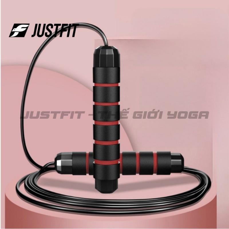 Dây nhảy JUSTFIT tập thể dục tại nhà có dây lõi thép xịn có tạ dài 3m Cao Su