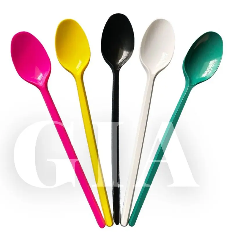 Muỗng nhựa trắng/đen lốc 100 cái - muống nhựa, thìa nhựa - Gia store 0