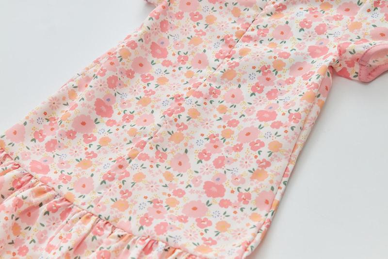 Product Introduction of Baby Girl Pink Floral Cheongsam Dress 0820X 22