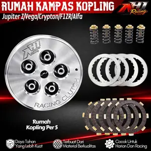 RUMAH KAMPAS KOPLING FR 80 PNP JUPITER Z VEGA R F1ZR CRYPTON ALFA  FORCE 1 AH1 KAMPAS LEBIH LEBAR PER 5 RACING - RUMAH + KAMPAS KOPLING FR80 PNP JUPITER Z VEGA R F1 ALFA CRYPTON