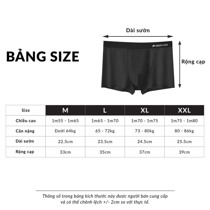 Product Introduction of Quần Lót Nam Boxer Airy Thun Lạnh Cao Cấp UPPER YOU Thoáng Khí Mát Lạnh Co Dãn 4 Chiều - BXM001 Sịp Quần Boxer Menswear 0
