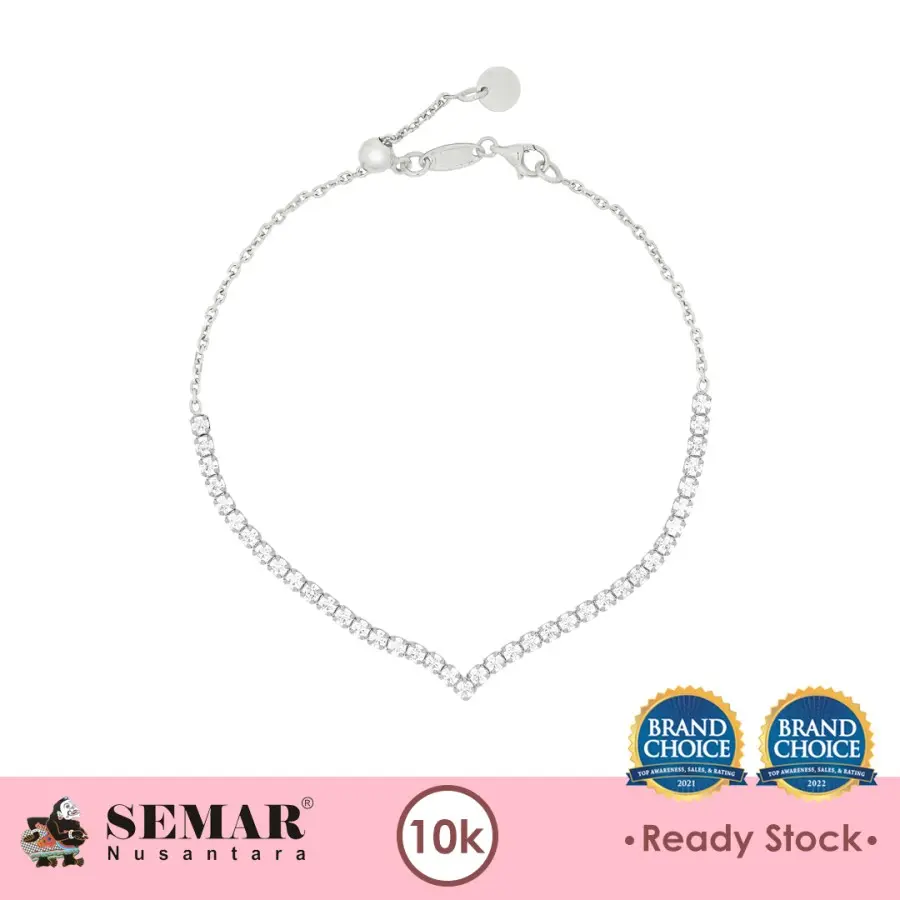 Gelang Serut Emas Mini Aurel White Gold 10K Semar Nusantara
