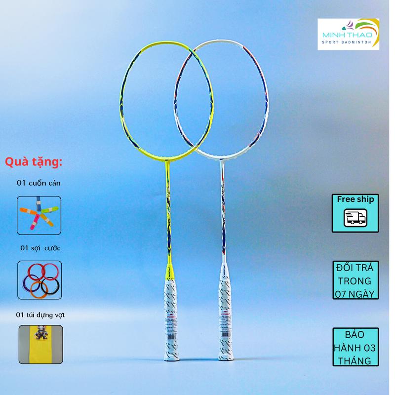 Vợt cầu lông pobu Chenlong căng max 15 kg mua được kèm cuốn cán và túi đựng bảo hành 6 tháng được lên cước sẵn Cán Vợt Chống Trơn Sport