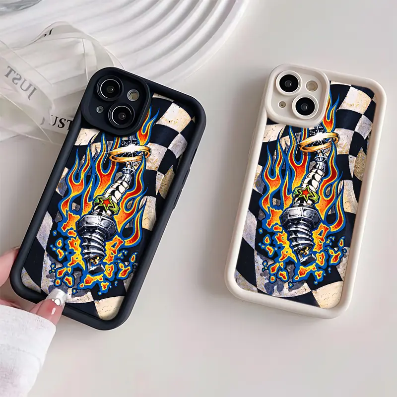 Softcase hitam aesthetic silikon for iphone 11 12 13 14 Plus 15 pro max 6 6s 7 8plus x xs xr xsmax unik dan lucu silicone casing hp TY15TK25SHHH