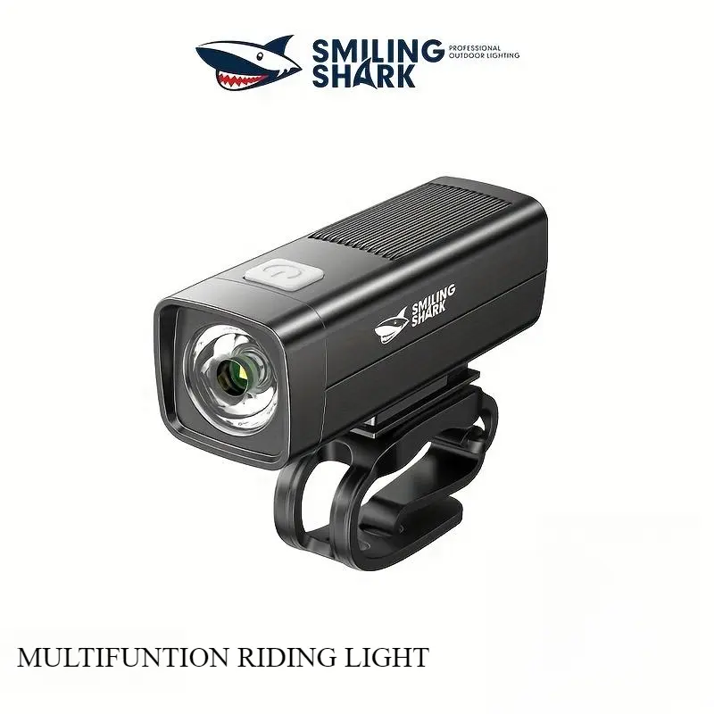 Smiling Shark Super Bright LED Bicycle Light USB Rechargeable 3 Modes Handle Style Outdoor Night Bike Headlights Mountain Bike Headlights