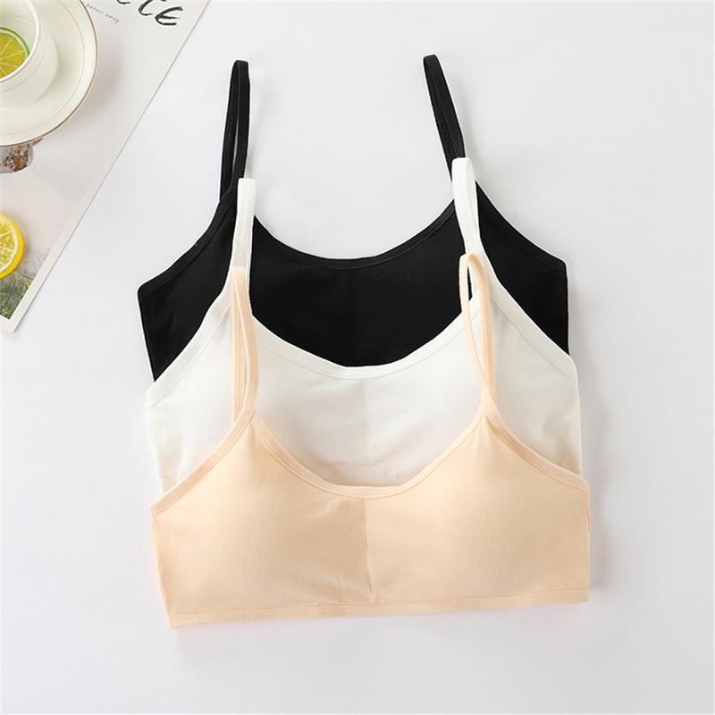 Áo Ngực Tập Luyện Cho Bé Gái, Mềm Mại Và Thoáng Khí, Dây Đeo Vai Mỏng, Chống Chói, Màu Trơn Thích Hợp Cho Bé Gái 12-16 Tuổi, Đồ Lót, Áo Ngực Cho Bé 5