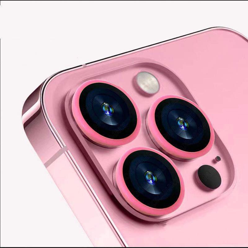 Product Introduction of For iPhone 16ProMax 16Pro 16Plus 16 15ProMax 15Pro 15Plus 15 14ProMax 14Pro 14Plus 14 Luminous Back Camera Lens Metal Ring Screen Protector Full Cover Rear Lens Tempered Glass Film Guard 5