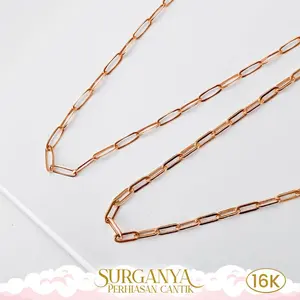 Macan Gold Kadar 16K Yellow Gold Necklace - Kalung Polos Model Catena