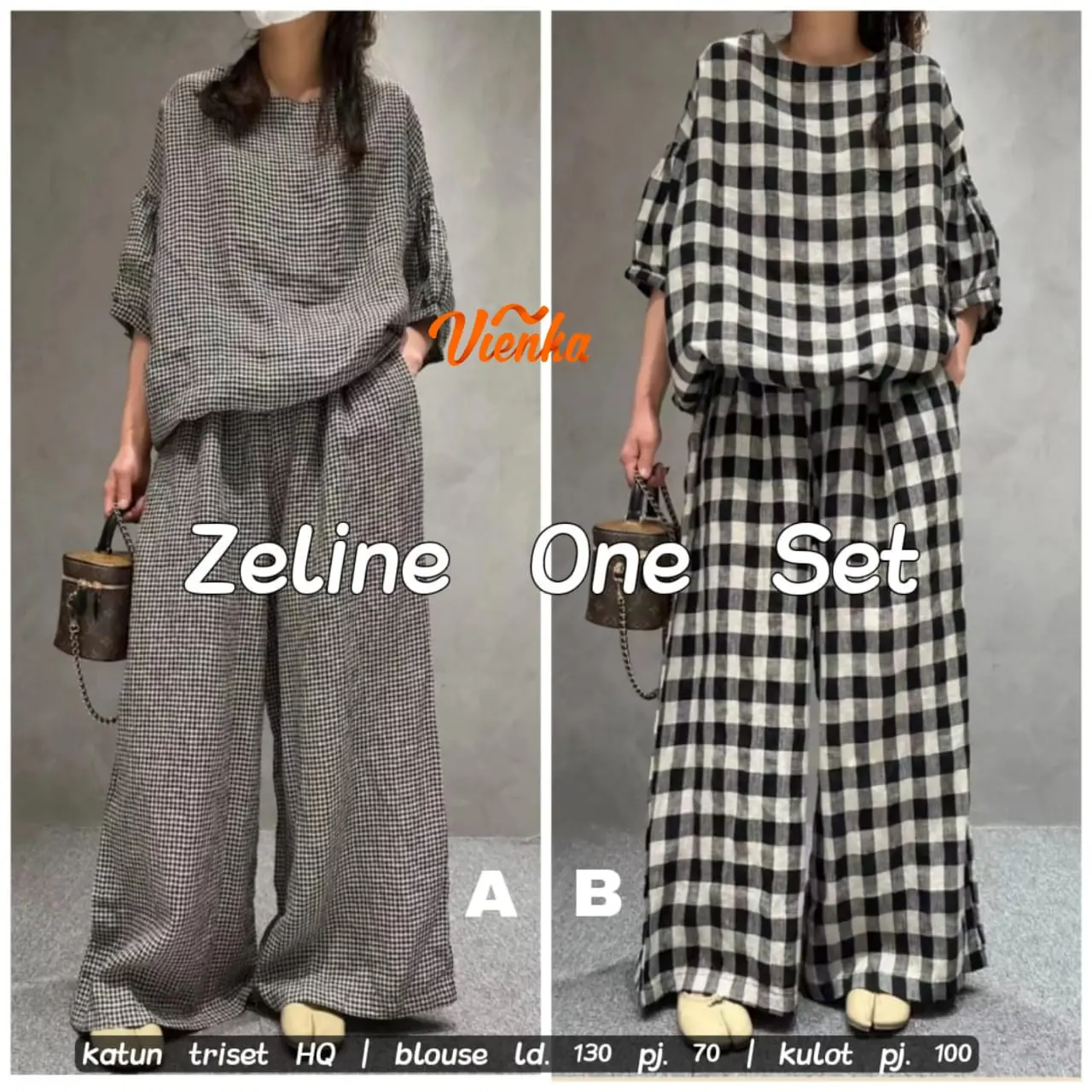 ZELIN ONE SET KATUN TRISET BLOUSE LD 130 XXXL