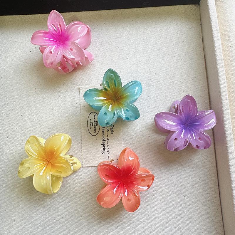 Trứng Hoa Hair Clip Cao Horsetail Hair Clip Đối với phụ nữ Hoa Hair Clip 7