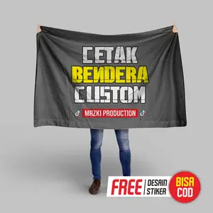 Cetak Bendera Custom Free Desain