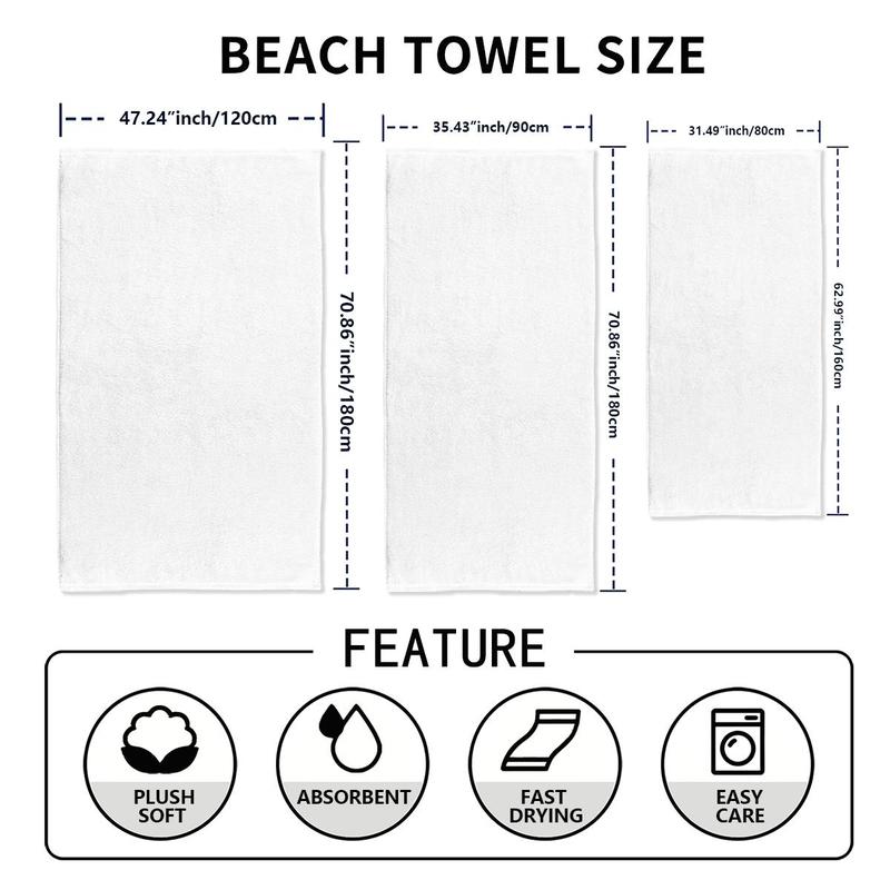 Tree Pattern Beach Towel, Quick Drying Lightweight Towel, Soft Absorbent Towel for Home & Swimming Pool & Beach & Camping 1