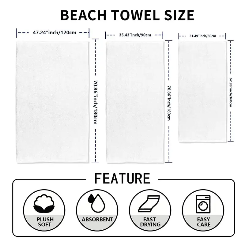 Tree Pattern Beach Towel, Quick Drying Lightweight Towel, Soft Absorbent Towel for Home & Swimming Pool & Beach & Camping 1